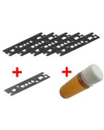 Set Zen+ Alle Hölzer 48mm: 5&nbsp;Chromstahl Messer +1&nbsp;Hartmetall Messer +Rostschutzmittel